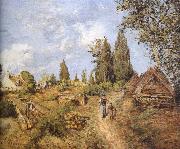 Camille Pissarro Walking in the countryside on the road loggers USA oil painting artist